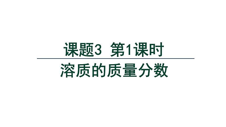 9.3 溶质的质量分数 第1课时  -课件---2024-2025学年九年级化学人教版(2024)下册01