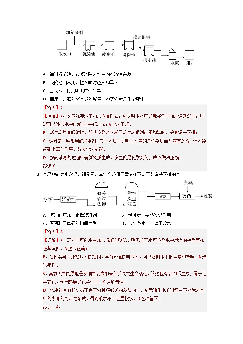 4.1 水资源及其利用-初中化学九年级上册 知识点梳理+专项训练（人教版2024）02