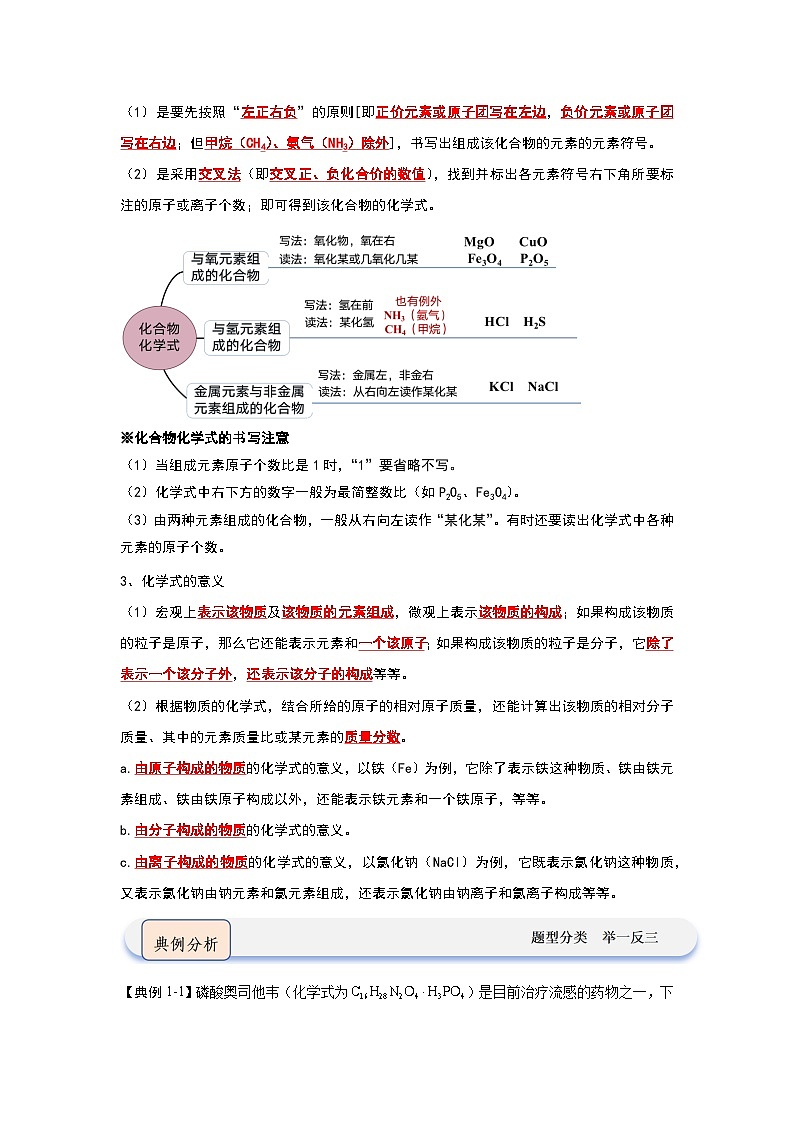 4.3 物质组成的表示-初中化学九年级上册 知识点梳理+专项训练（人教版2024）02