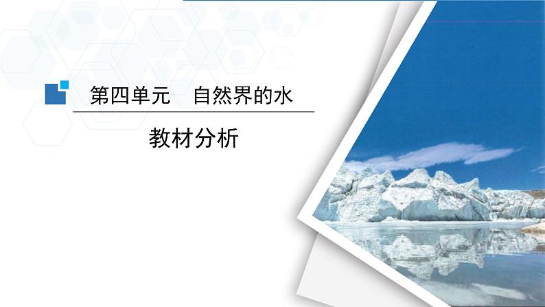 4.第四单元自然界的水2024版教材分析---2024-2025学年九年级化学人教版(2024)上册课件PPT01