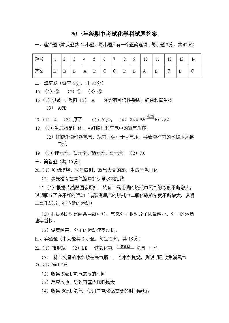 海南省海口市某校2024-2025学年九年级上学期期中考试化学试题01