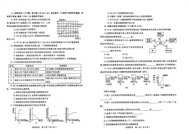 山东省烟台市莱州市2024-2025学年九年级上学期11月期中化学试题02