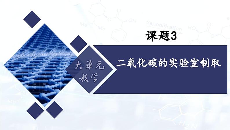 2024人教版初中九年级化学 第六单元 课题3 二氧化碳的实验室制取（课件）第1页