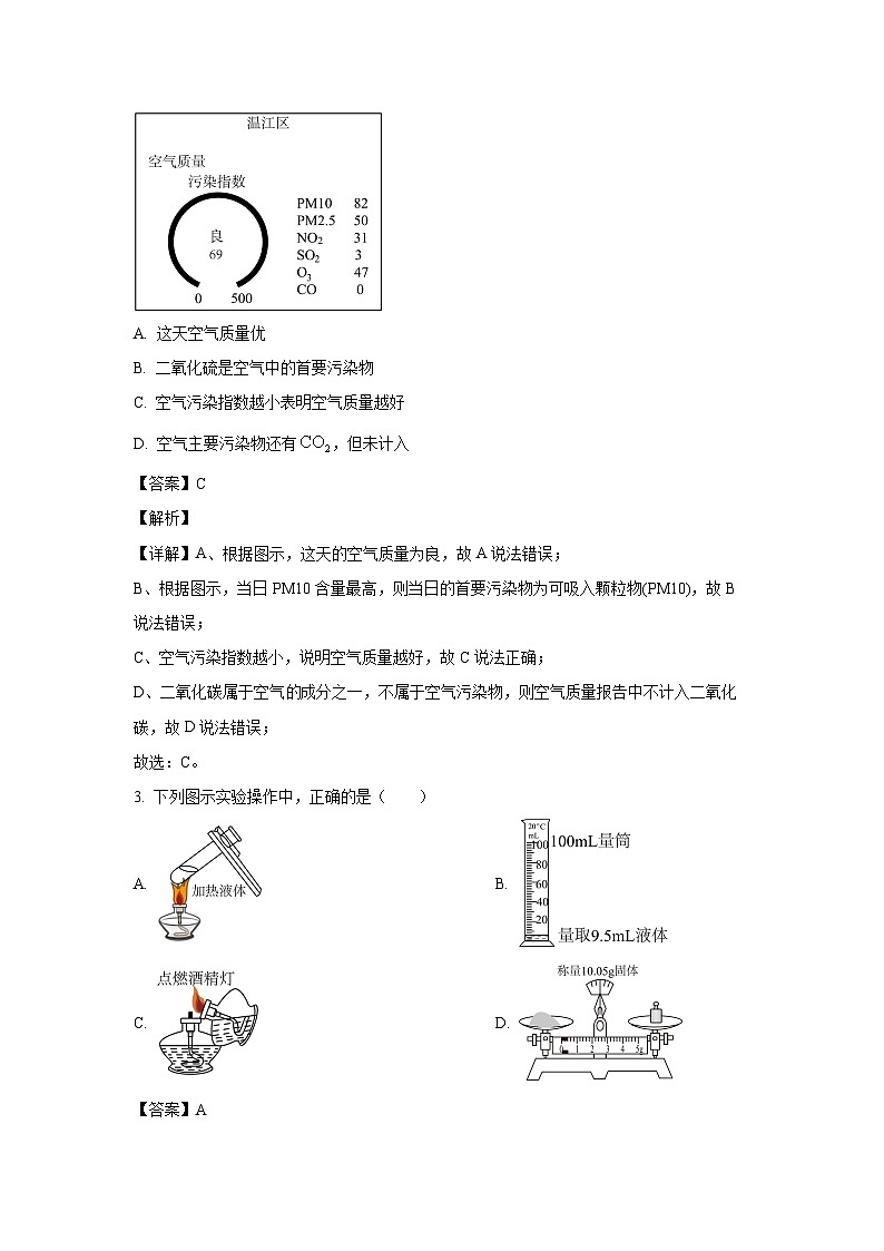 四川省成都市某校2023-2024学年九年级上学期期末考试化学试卷（解析版）第2页