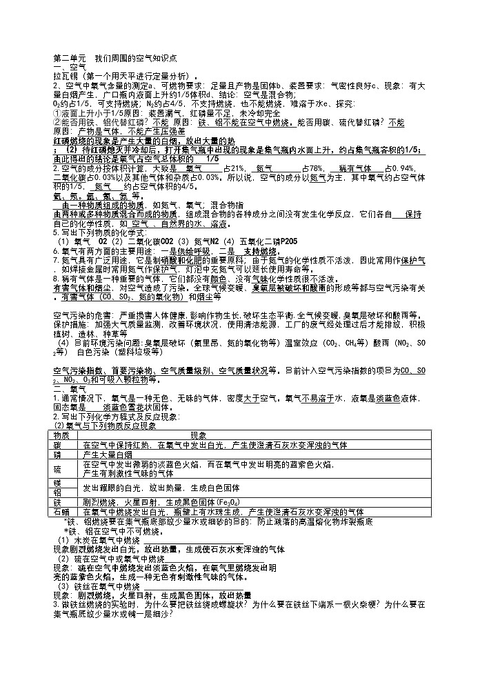 2022年九级化学上册第一单元走进化学世界知识点分析人教新课标版03