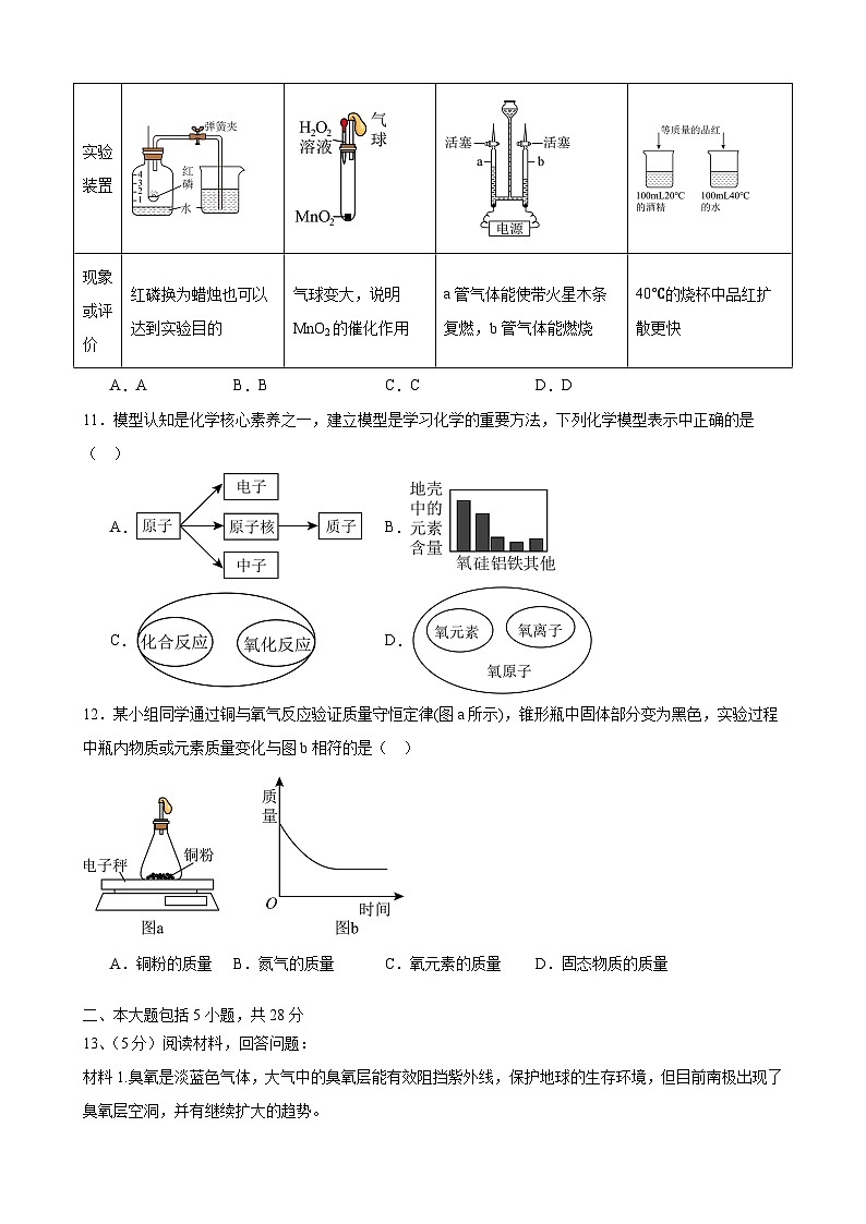 安徽省合肥市海顿学校2024~2025学年九年级上学期化学期中模拟试题03