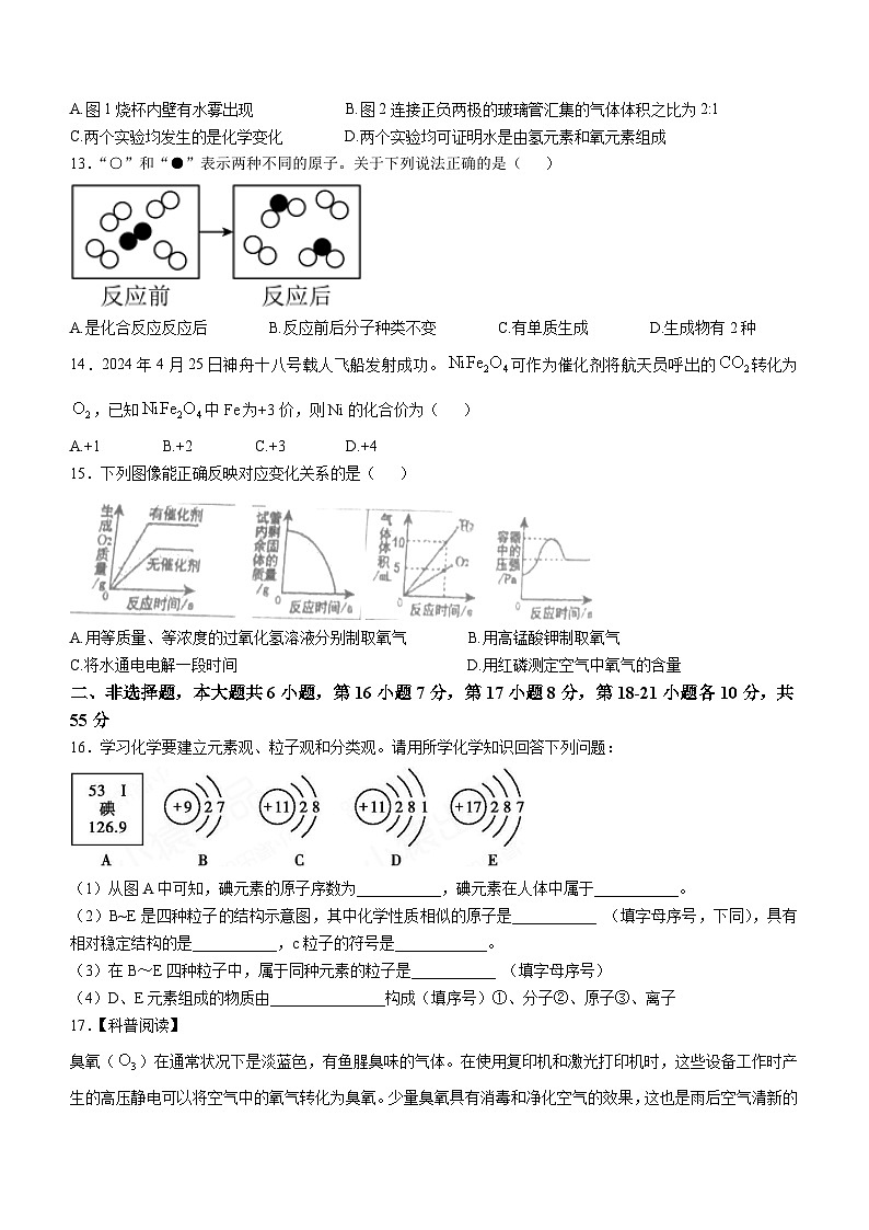 广东省中山市第一2024-2025学年九年级上学期期中调研考试化学试题(无答案)第3页