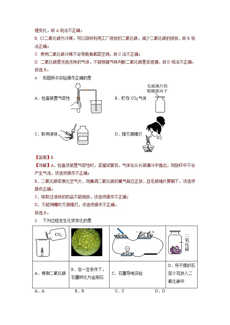 6.2 碳的氧化物（第1课时）（练习）（含答案解析）第2页
