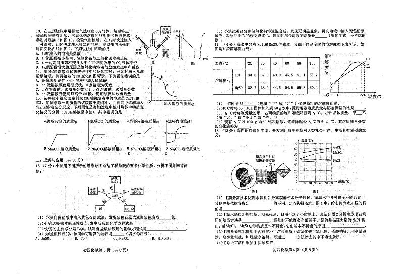 山东省烟台市芝罘区（五四制）2024-2025学年九年级上学期期中考试化学试题第2页