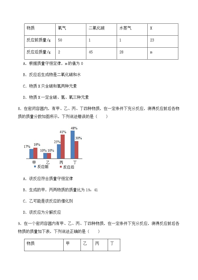 中考化学常考点专题必杀题(深圳专用)选择专练05(质量守恒定律30题)(原卷版+解析)第3页