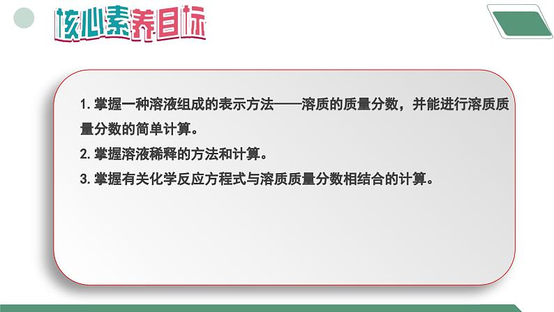 【核心素养】课题3《溶质的质量分数》课件PPT第2页