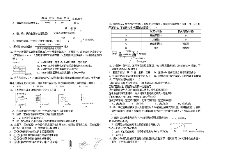 2024-2025九年级上化学堂测第2页