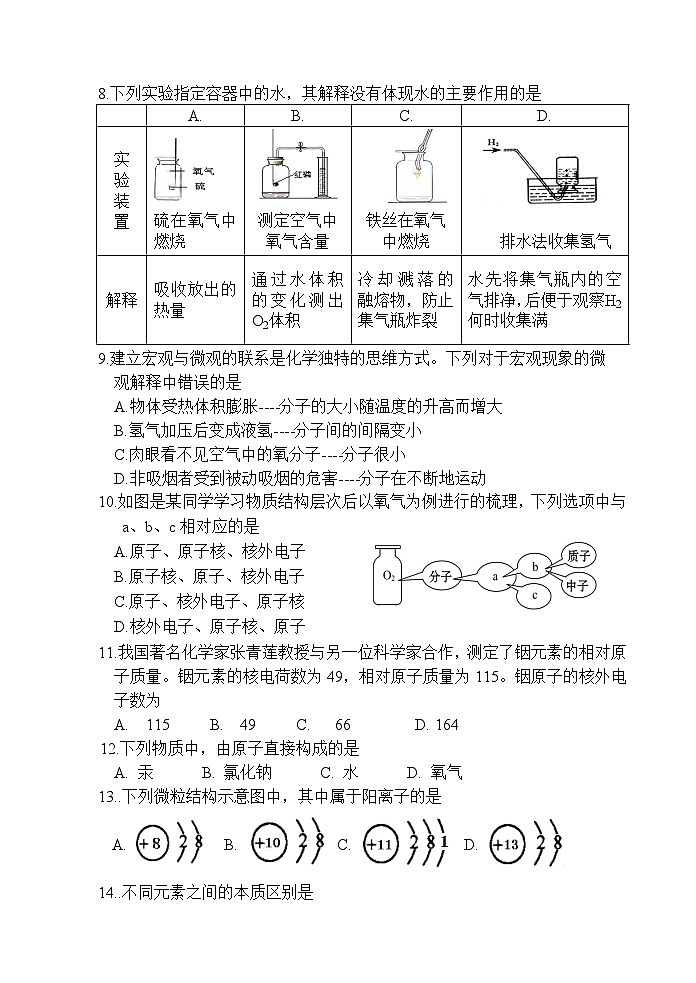 湖南省衡阳市四校2024-2025学年九年级上学期11月期中考试化学试题第2页