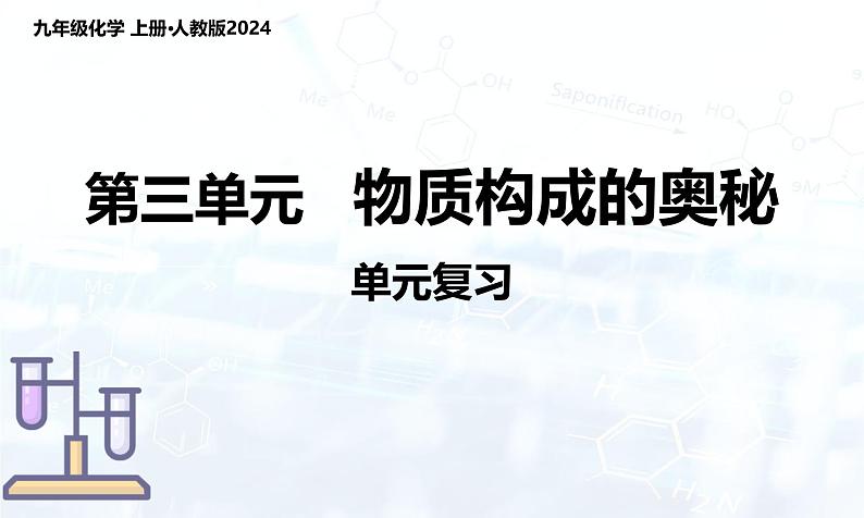 第三单元 物质构成的奥秘（单元复习课件）人教版（2024）初中化学九年级上册01