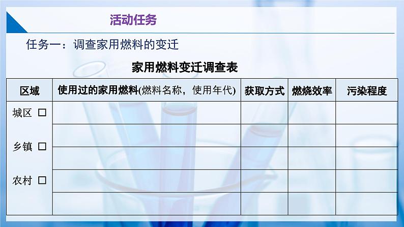 跨学科实践活动3 调查家用燃料的变迁与合理使用 第4页