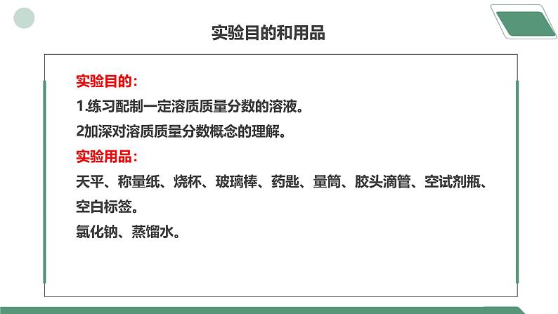 【核心素养】《实验活动6一定溶质质量分数的氯化钠溶液的配制》课件PPT第3页