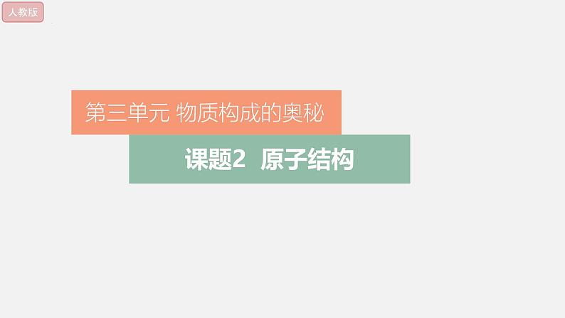 人教版（2024）九年级化学上册3.2原子结构课件ppt第1页