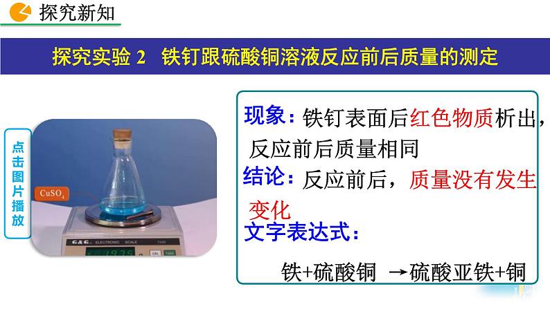 人教版（2024）九年级化学上册5.1质量守恒定律精品课件第7页