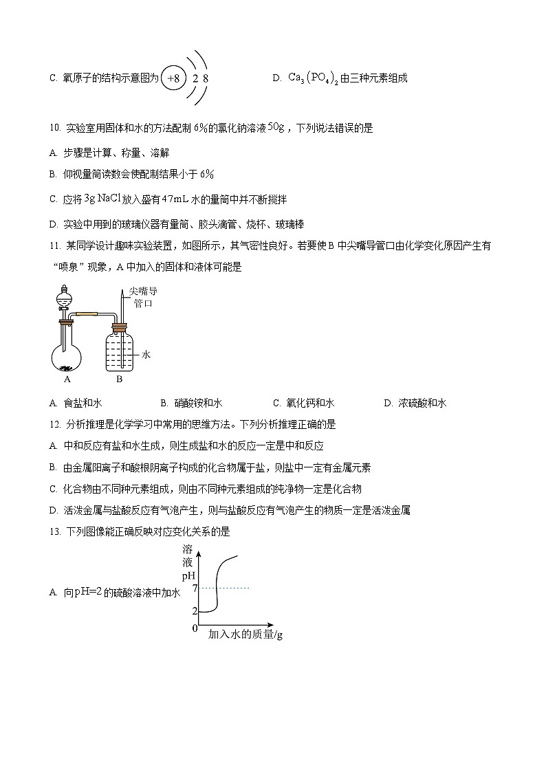 解析：山东省威海乳山市2024-2025学年九年级上学期期中考试化学试题（原卷版）第3页