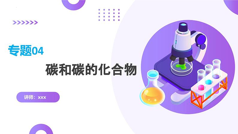 2025年中考化学一轮复习讲练测课件 专题04 碳和碳的化合物（含解析）第1页