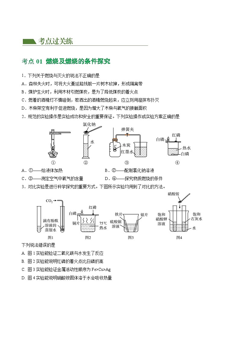2025年中考化学一轮复习练与测专题11 燃料及其利用（练习）（原卷版）第2页