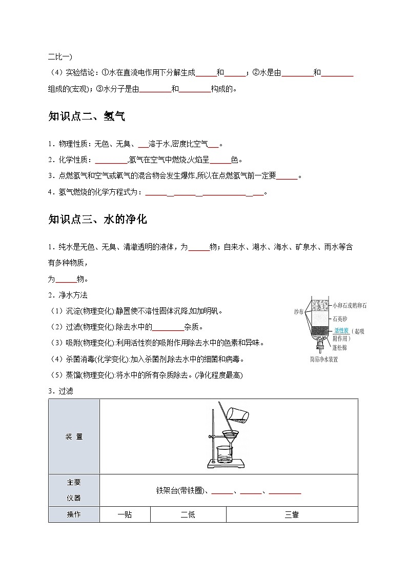 2025年中考化学一轮复习考点过关练习专题07 自然界的水（原卷版）第2页