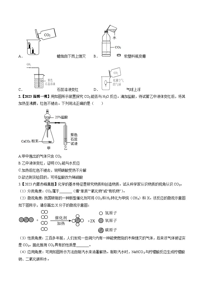 （人教版）中考化学一轮复习考点过关讲义第六单元 碳和碳的氧化物（原卷版）第3页