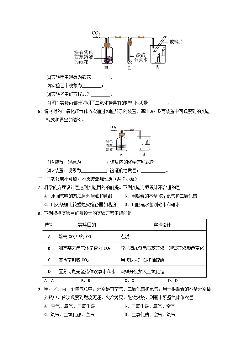 6.2 碳的氧化物-初中化学九年级上册 知识点梳理+专项训练（人教版2024）03
