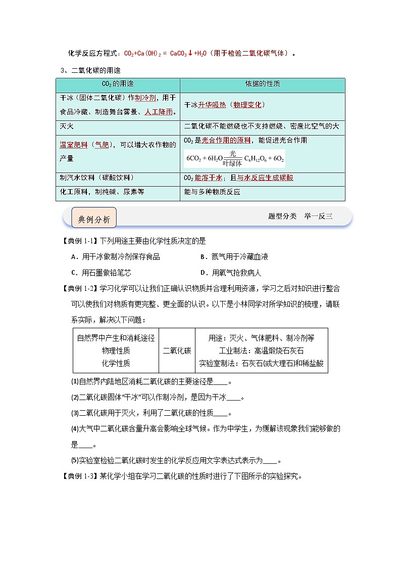 6.2 碳的氧化物-初中化学九年级上册 知识点梳理+专项训练（人教版2024）02