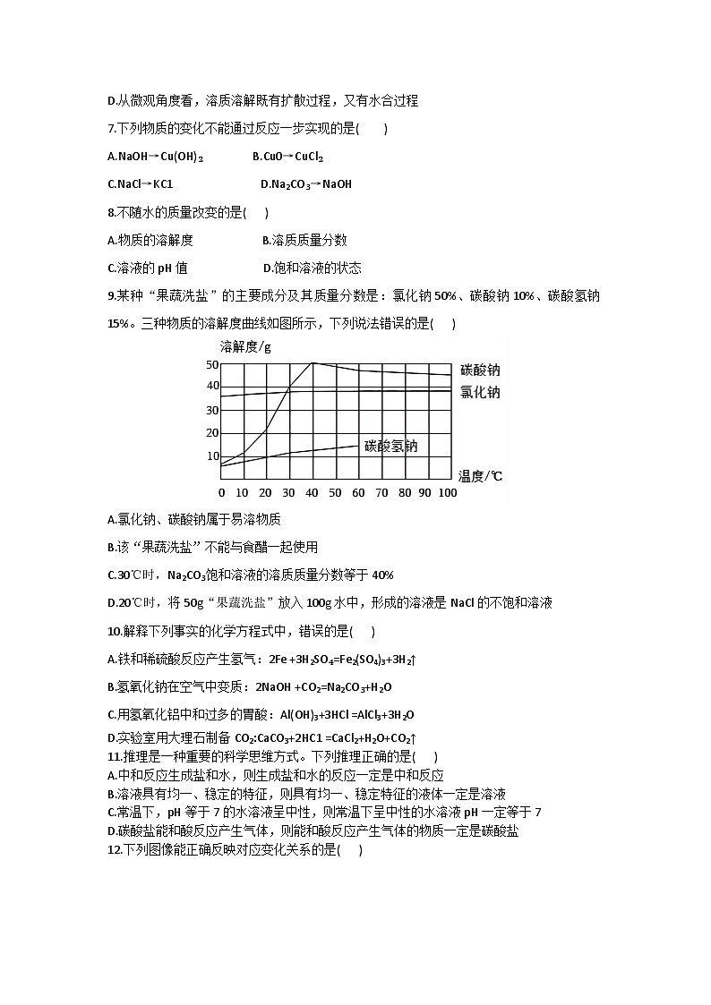 山东省东营市利津县2024--2025学年九年级上学期11月期中化学试题02