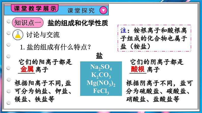 第2课时 盐的组成和化学性质、复分解反应发生的条件第4页