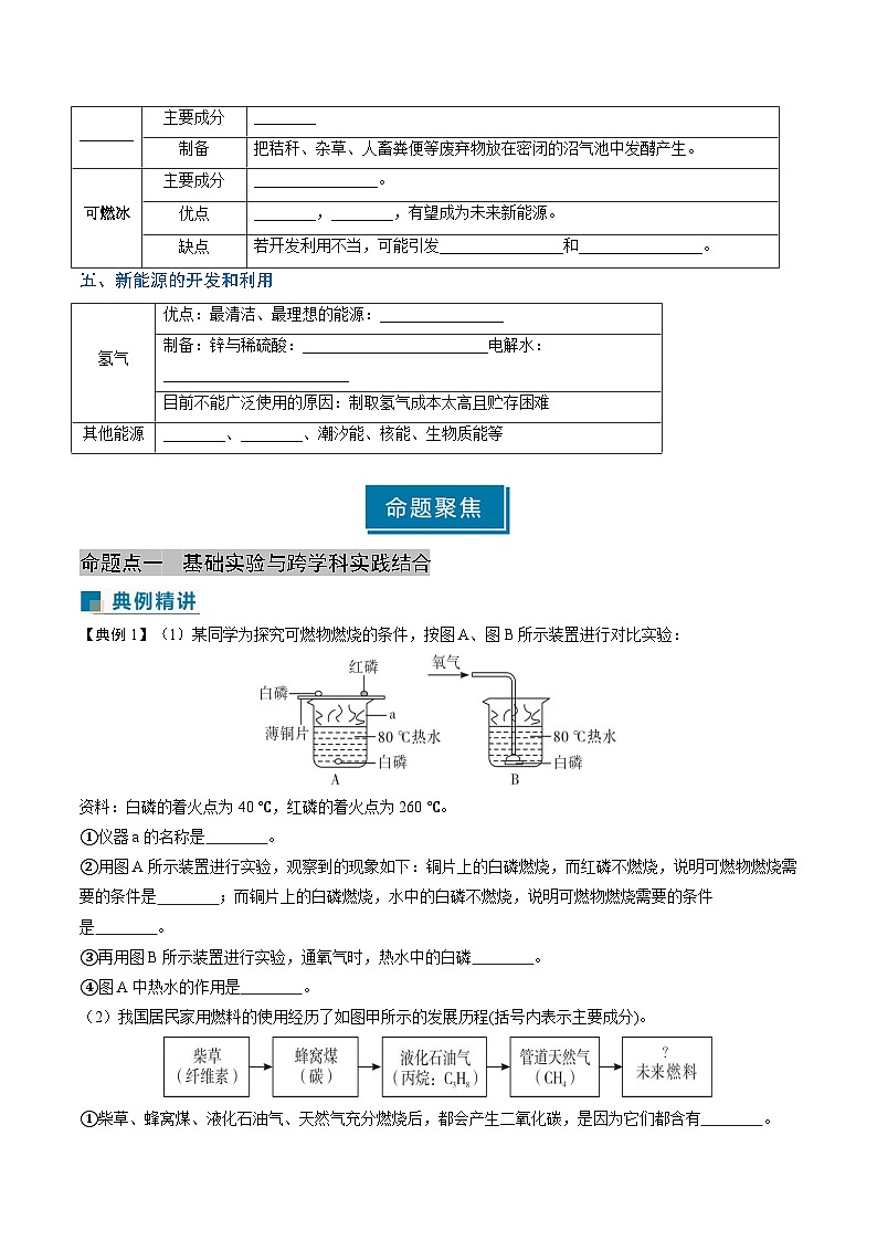 跨学科实践活动06 调查家用燃料的变迁与合理使用（原卷版）第3页