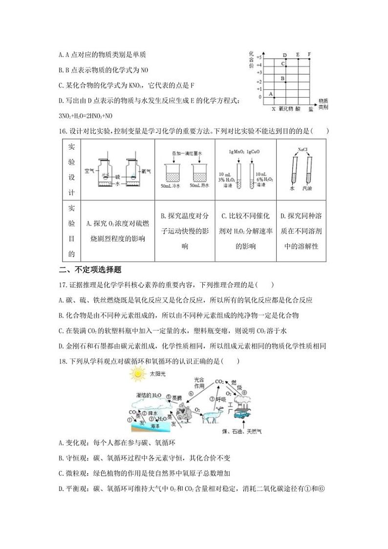 山东省青岛市海信学校2024～2025学年九年级(上)期中化学试卷(含答案)03