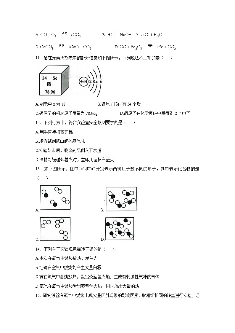 2024-2025学年山东省滨州市阳信县九年级(上)11月期中化学试卷03