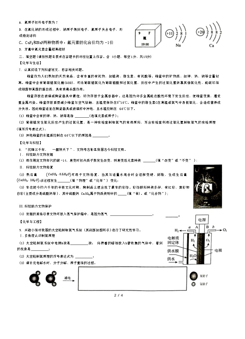 内蒙古自治区呼和浩特市实验集团2024-2025学年九年级上学期11月期中联考化学试题第2页