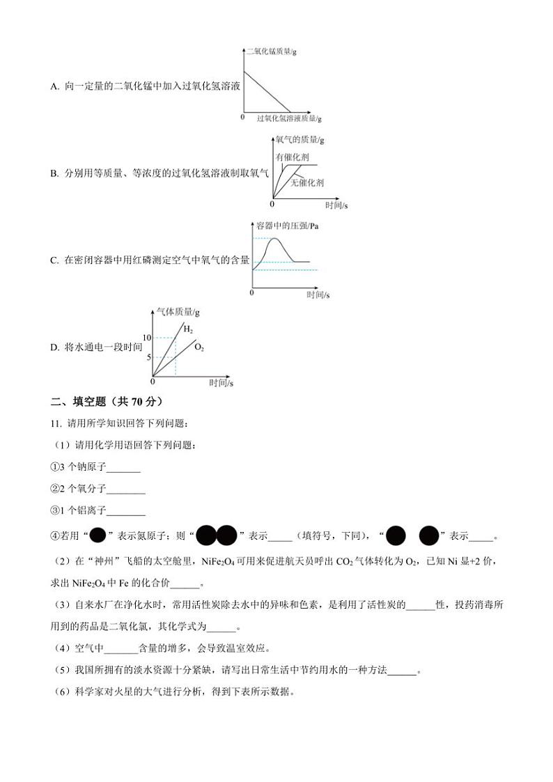 福建省漳州市芗城区漳州立人学校2024～2025学年九年级(上)期中化学试卷(含答案)第3页