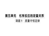 初中化学新人教版九年级上册第五单元课题1 质量守恒定律作业课件（2024秋）