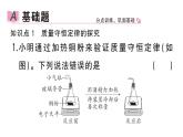 初中化学新人教版九年级上册第五单元课题1 质量守恒定律作业课件（2024秋）