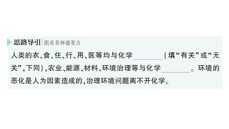 初中化学新人教版九年级上册绪言化学使世界变得更加绚丽多彩作业课件2024秋第3页