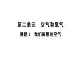 初中化学新人教版九年级上册第二单元课题1 我们周围的空气知识点填空作业课件2024秋