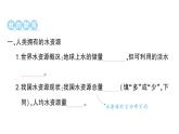 初中化学新人教版九年级上册第四单元课题1 水资源及其利用知识点填空作业课件2024秋