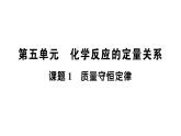 初中化学新人教版九年级上册第五单元课题1 质量守恒定律知识点填空作业课件2024秋