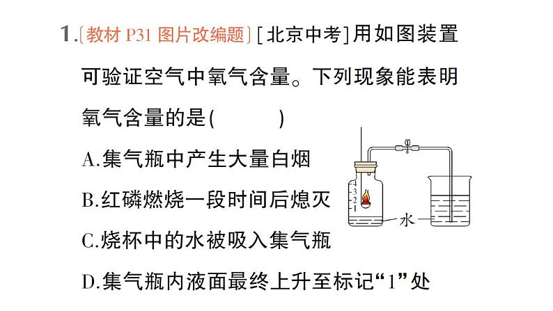 初中化学新人教版九年级上册第二单元微专题二 空气中氧气含量的测定作业课件2024秋02