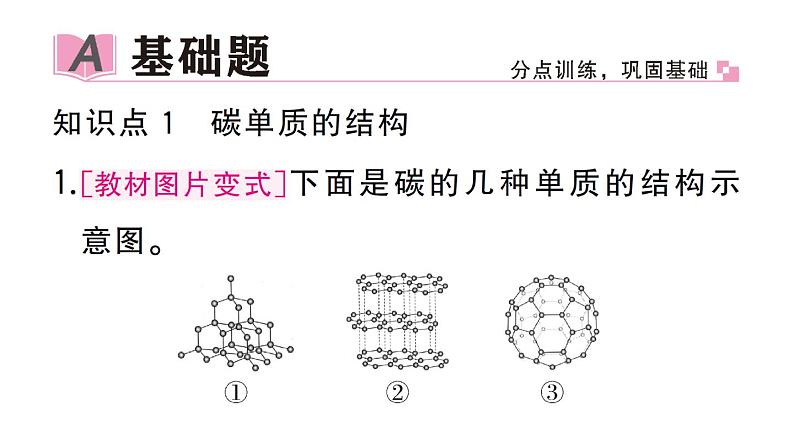 初中化学新人教版九年级上册第六单元课题1第一课时 碳的单质作业课件（2024秋）02