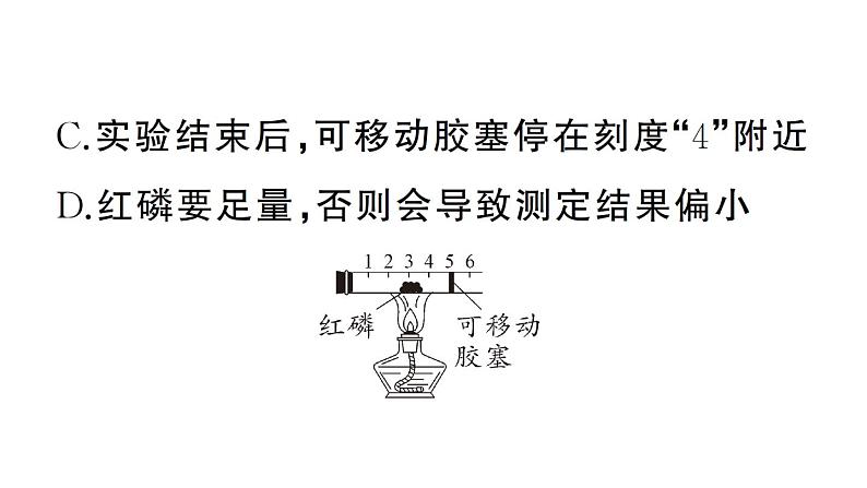 初中化学新人教版九年级上册第二单元课题1微专题 空气中氧气含量的测定作业课件（2024秋）05