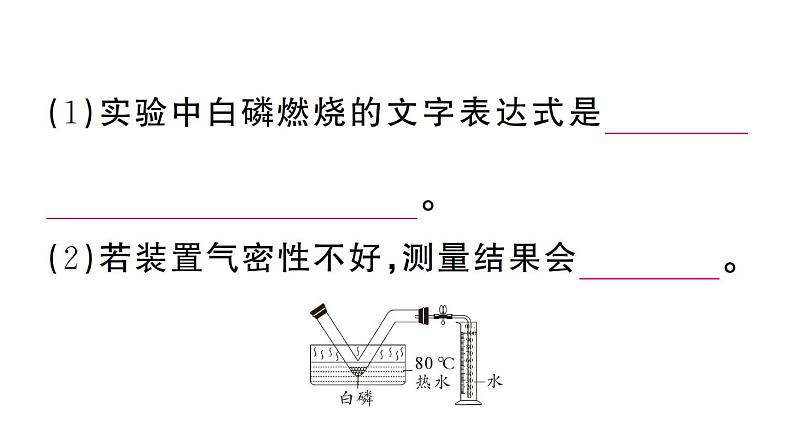 初中化学新人教版九年级上册第二单元课题1微专题 空气中氧气含量的测定作业课件（2024秋）07