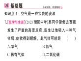 初中化学新人教版九年级上册第二单元课题1第二课时 空气是一种宝贵的资源 保护大气环境作业课件（2024秋）
