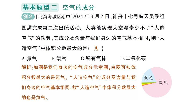 初中化学新科粤版九年级上册2.1 空气的成分作业课件2024秋第6页