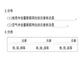 初中化学新人教版九年级上册第三单元课题3 元素知识点填空作业课件2024秋