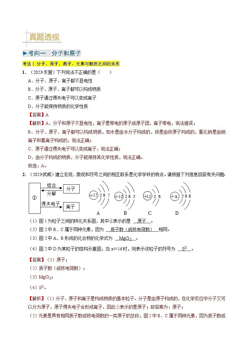 专题08  构成物质的微粒（解析版）第2页